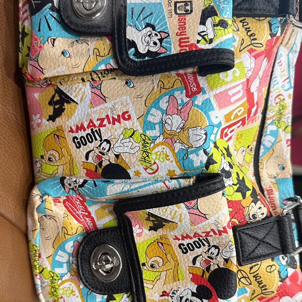 Disney Multicolor Cartoon Print Bag